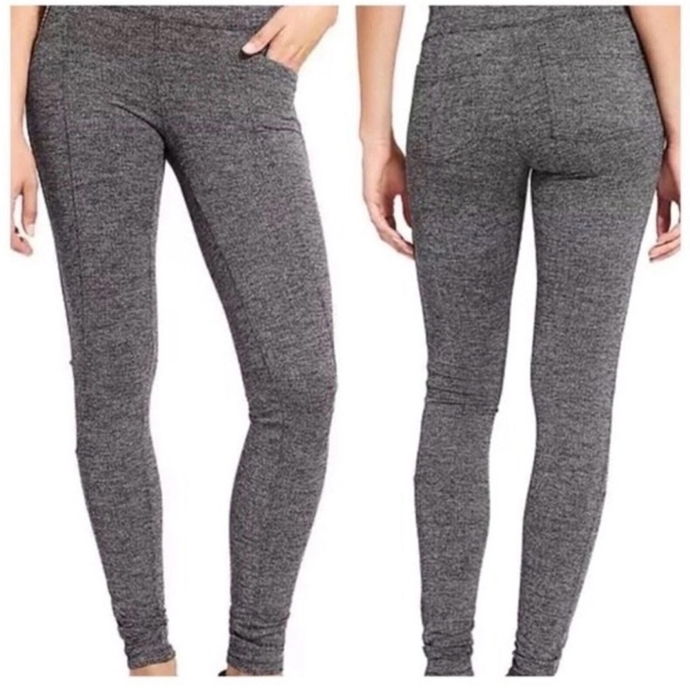 ATHLETA Herringbone Metro High Waisted Legging Size XS Gray Workout 349156